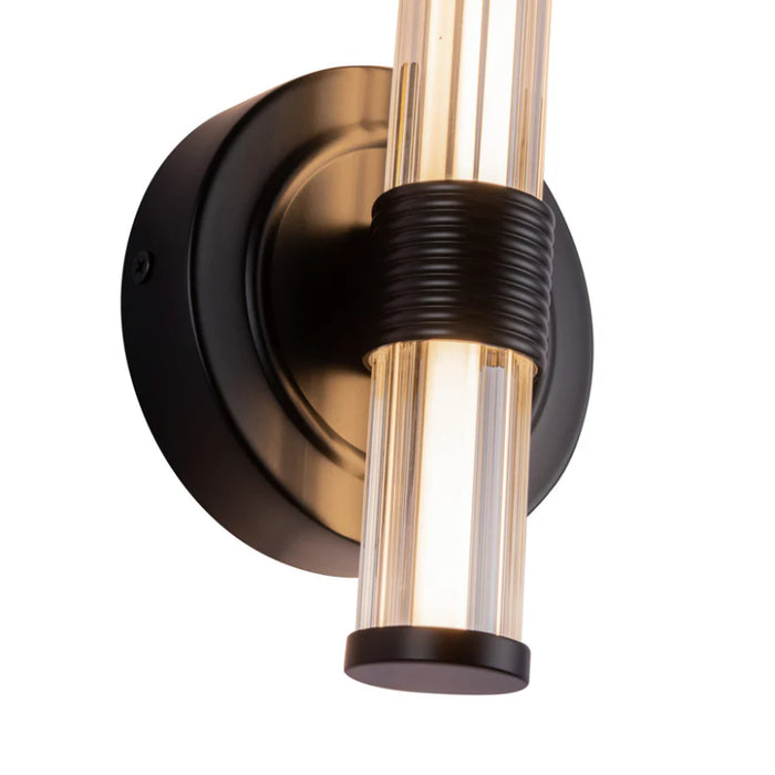 Alora Mood WV509012 Elsie 1-lt 12" Tall LED Vanity Light - Matte Black