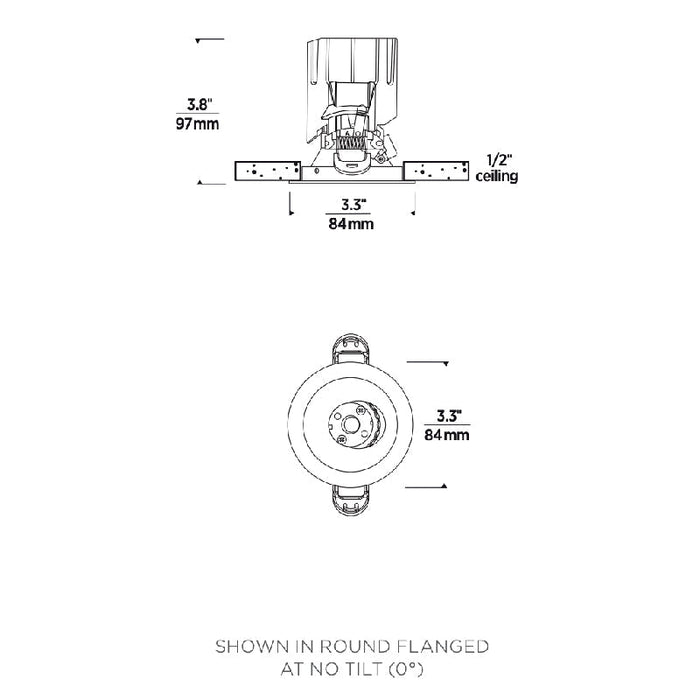 Element ENCL2RR Entra CL 2" 12W LED Round Flanged Remodel Downlight