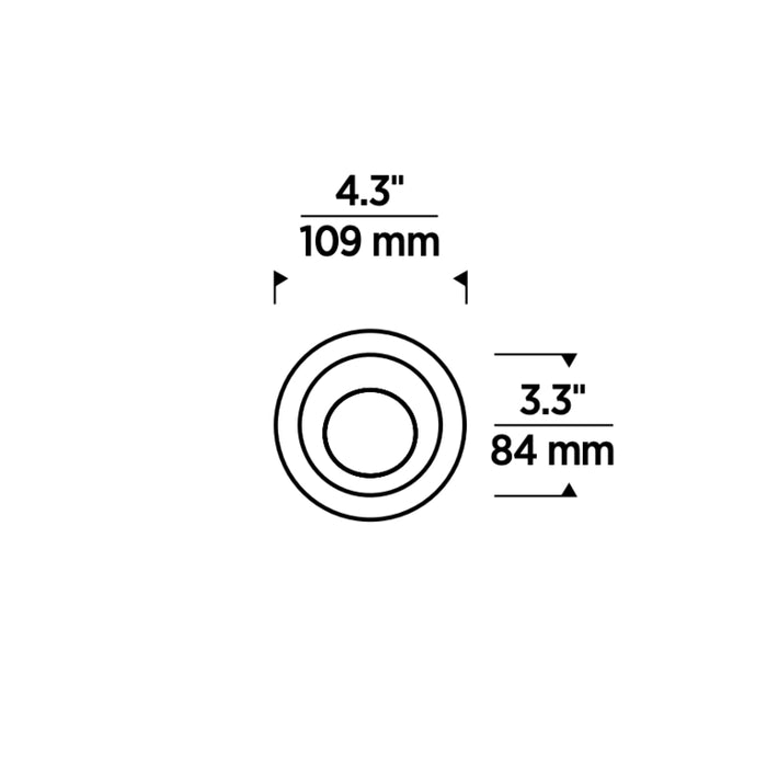 Entra ENCL3R CL 3" Round Wall Wash Flanged Trim