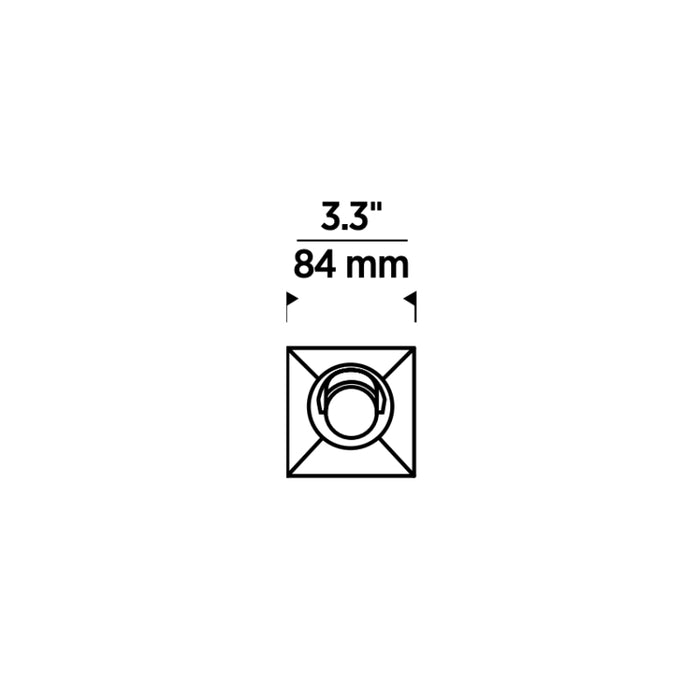 Entra ENCL3S CL 3" Square Adjustable Flangeless Trim