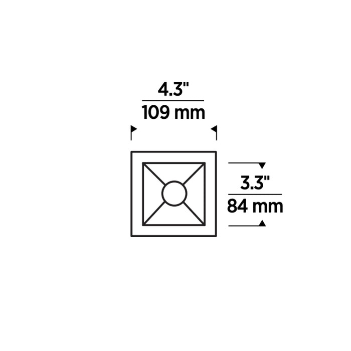 Entra ENCL3S CL 3" Square Downlight Flanged Trim