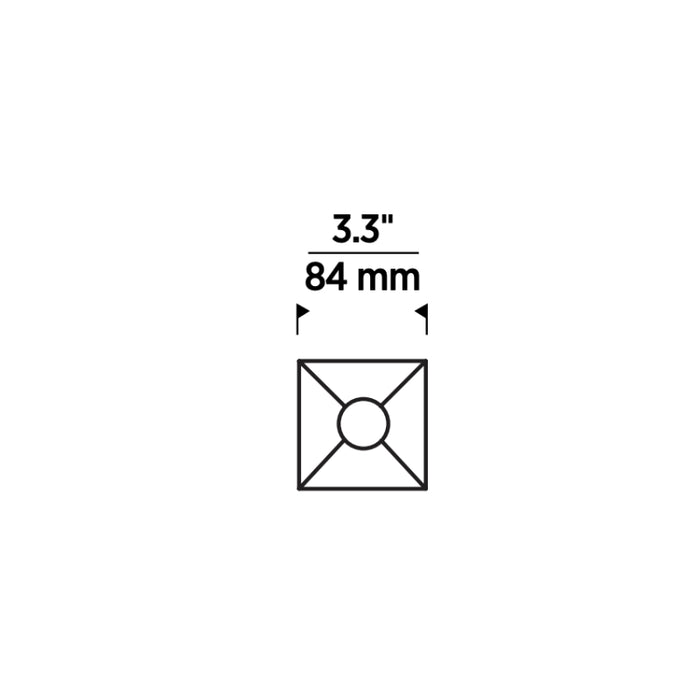 Entra ENCL3S CL 3" Square Downlight Flangeless Trim