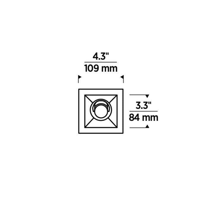 Entra ENCL3SR  CL 3" 12W LED Square Flanged Adjustable Remodel Downlight