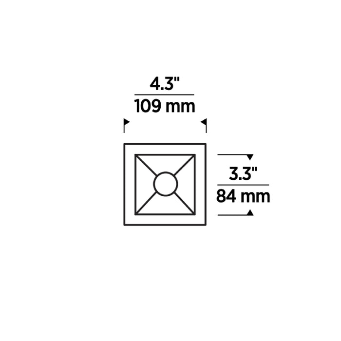 Element ENCL3SR Entra CL 3" 12W LED Square Flanged Remodel Downlight