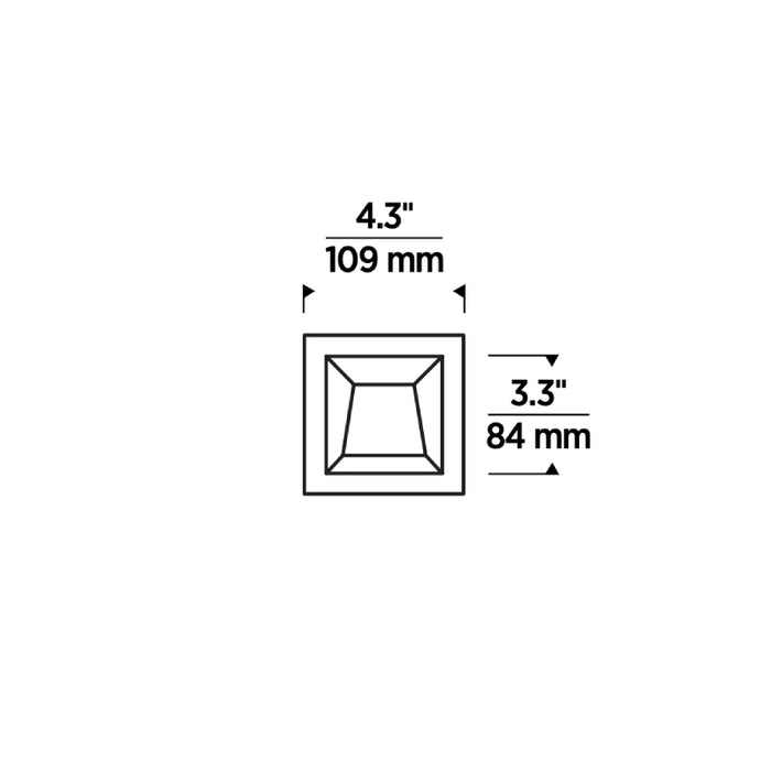 Entra ENCL3SR  CL 3" 12W LED Square Flanged Wall Wash Remodel Downlight