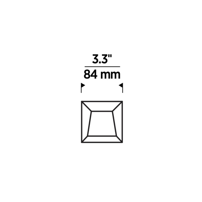 Entra ENCL3S CL 3" Square Wall Wash Flangeless Trim