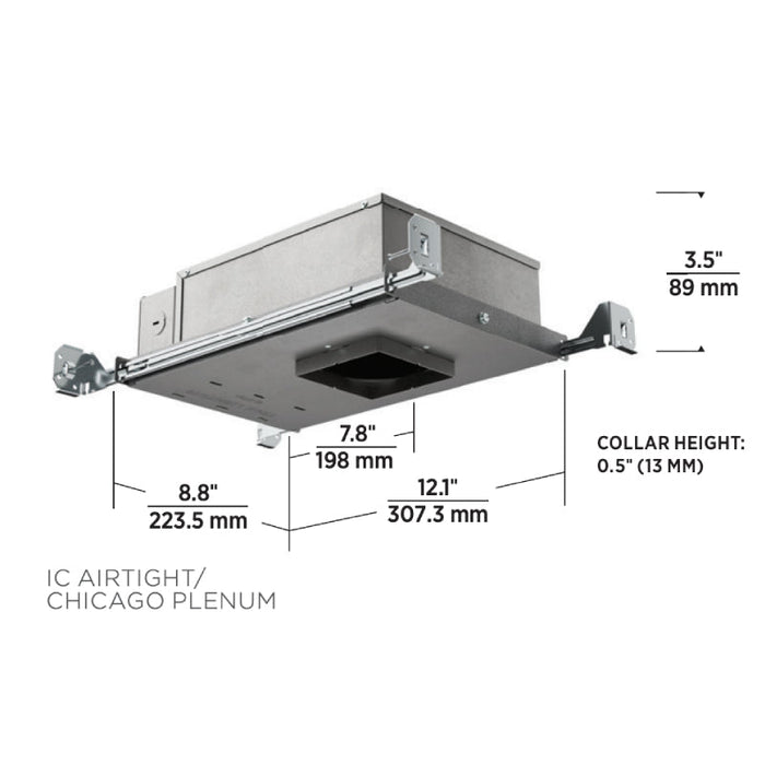 Entra ENCL3S CL 3" 15W LED Square New Construction Housing