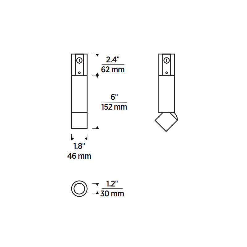 Element ENCY2R ENTRA 2" 8W Adjustable LED Cylinder, Conduit Mount
