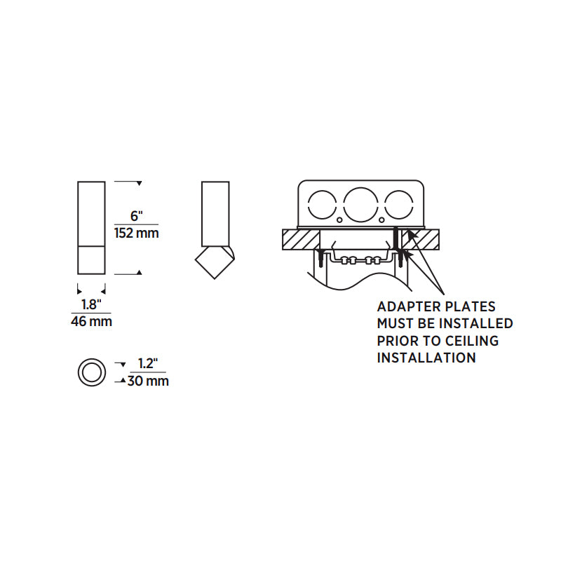 ENTRA 2" 8W Adjustable LED Cylinder, Warm Dim, Flush Mount