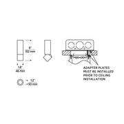 ENTRA 2" 12W Adjustable LED Cylinder, Warm Dim, Flush Mount