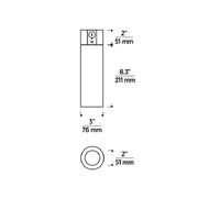 ENTRA 3" 12W Wall Wash LED Cylinder, Warm Dim, Conduit Mount