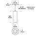 ENTRA 3" 27W Fixed LED Cylinder, Cord Mount