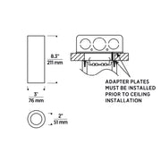 ENTRA 3" 19W Wall Wash LED Cylinder, Flush Mount