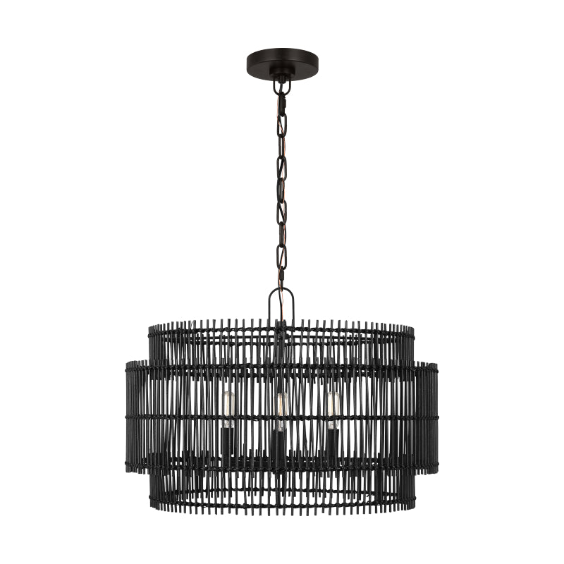 Visual Comfort EP1394 Elio 4-lt 23" Chandelier - Aged Iron