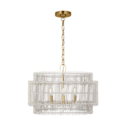 Visual Comfort EP1394 Elio 4-lt 23" Chandelier - Burnished Brass