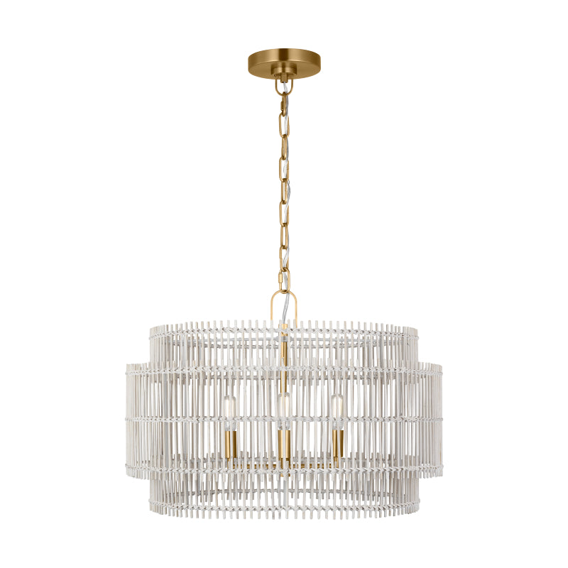 Visual Comfort EP1394 Elio 4-lt 23" Chandelier - Burnished Brass