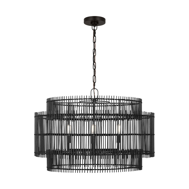 Visual Comfort EP1404 Elio 4-lt 30" Chandelier - Aged Iron