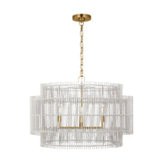 Visual Comfort EP1404 Elio 4-lt 30" Chandelier - Burnished Brass