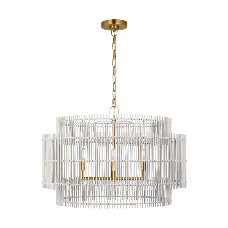 Visual Comfort EP1404 Elio 4-lt 30" Chandelier - Burnished Brass
