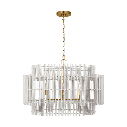 Visual Comfort EP1404 Elio 4-lt 30" Chandelier - Burnished Brass