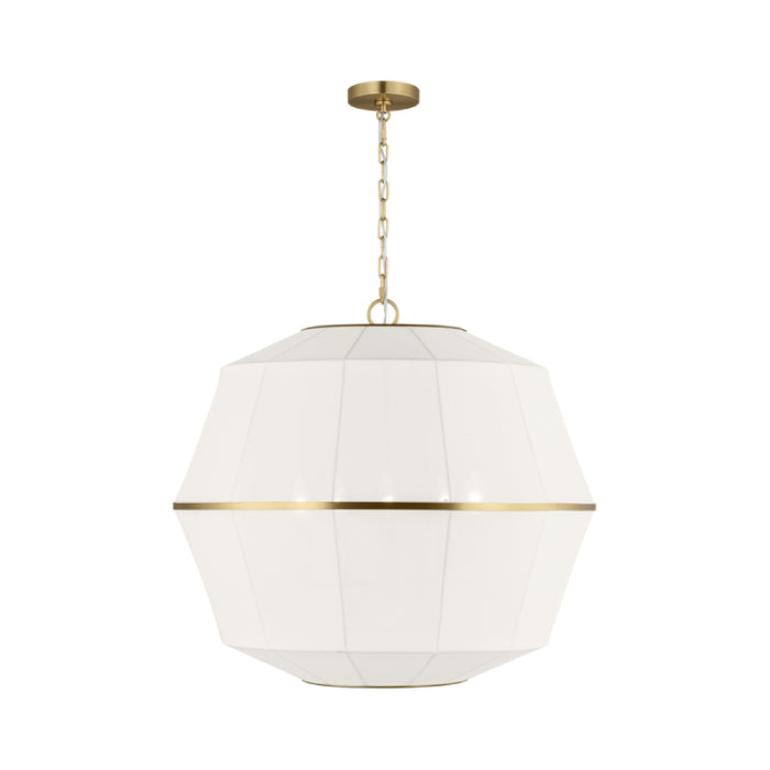 Visual Comfort EP1475 Hikari 5-lt 28" Large Chandelier - Burnished Brass