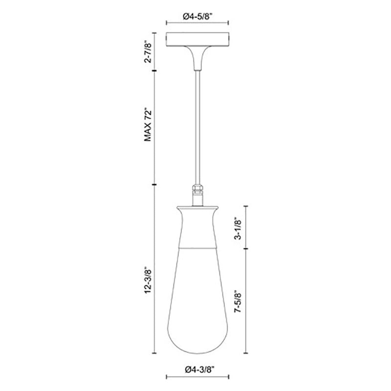 Alora Mood EP464001 Marcel 1-lt 4" Outdoor Pendant