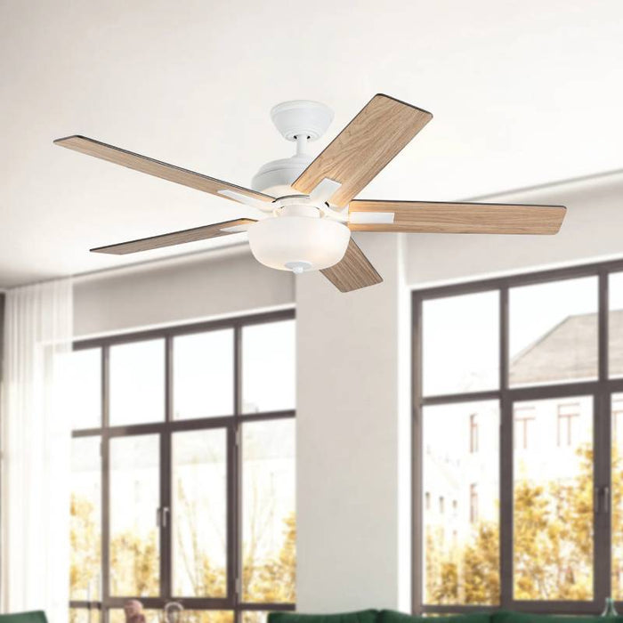 Kuzco CF78752-LKW Erikson 52" Ceiling Fan with LED Light Kit