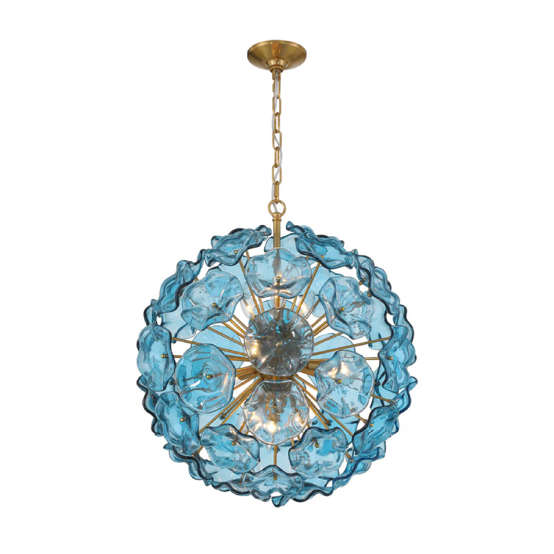 Crystorama ESM-4006-AG Esme 9-lt 23" Pendant - Blue