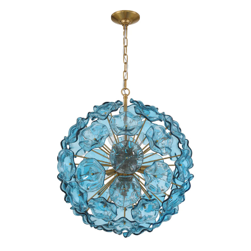 Crystorama ESM-4006-AG Esme 9-lt 23" Pendant - Blue