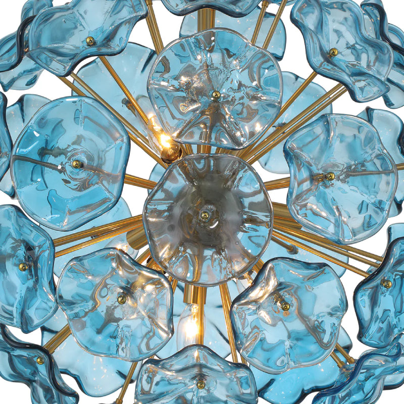 Crystorama ESM-4006-AG Esme 9-lt 23" Pendant - Blue