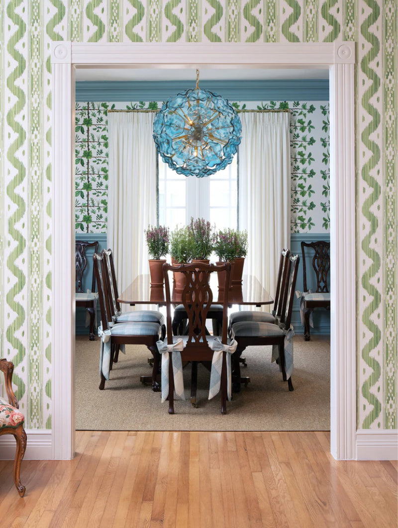 Crystorama ESM-4006-AG Esme 9-lt 23" Pendant - Blue