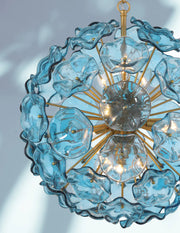 Crystorama ESM-4006-AG Esme 9-lt 23" Pendant - Blue