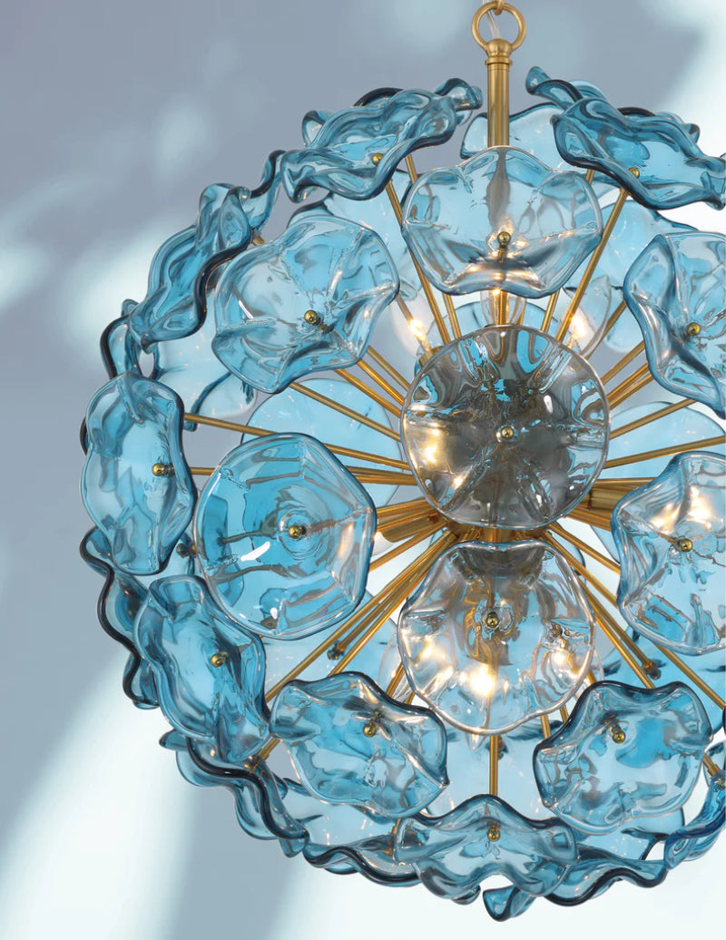 Crystorama ESM-4006-AG Esme 9-lt 23" Pendant - Blue