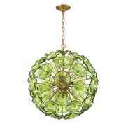 Crystorama ESM-4006-AG Esme 9-lt 23" Pendant - Green