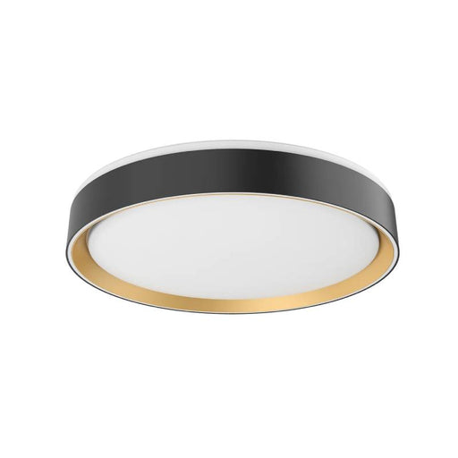 Kuzco FM43916 Essex 1-lt 16" LED Flush Mount, 5CCT Selectable, Black/Gold