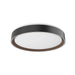 Kuzco FM43916 Essex 1-lt 16" LED Flush Mount, 5CCT Selectable, Black/Walnut