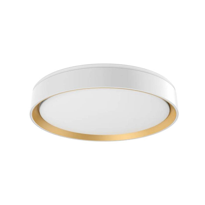 Kuzco FM43916 Essex 1-lt 16" LED Flush Mount, 5CCT Selectable, White/Gold