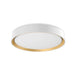 Kuzco FM43916 Essex 1-lt 16" LED Flush Mount, 5CCT Selectable, White/Gold