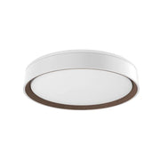 Kuzco FM43916 Essex 1-lt 16" LED Flush Mount, 5CCT Selectable, White/Walnut