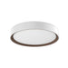 Kuzco FM43916 Essex 1-lt 16" LED Flush Mount, 5CCT Selectable, White/Walnut