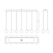 Eurofase 48940 Iissa 14-lt 72" LED Multi Drop Chandelier