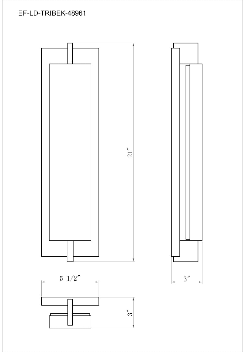 Eurofase 48961 Tribek 1-lt 21" Tall LED Outdoor Wall Sconce