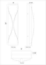 Eurofase 48973 Shayla 1-lt 24" Tall LED Outdoor Wall Sconce