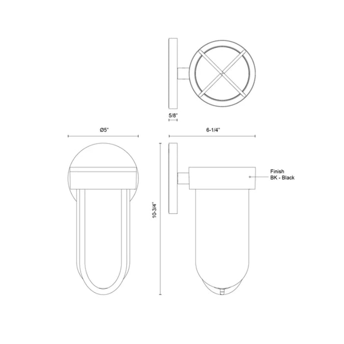 Kuzco EW17627 Davy 1-lt 11" Tall LED Outdoor Wall Sconce
