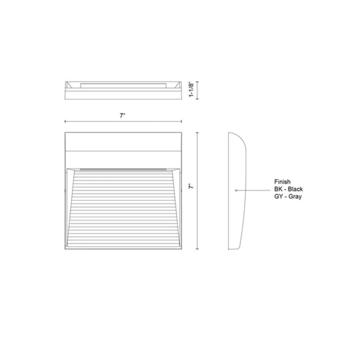 Kuzco EW27907 Casa 7" Tall LED Outdoor Wall Sconce