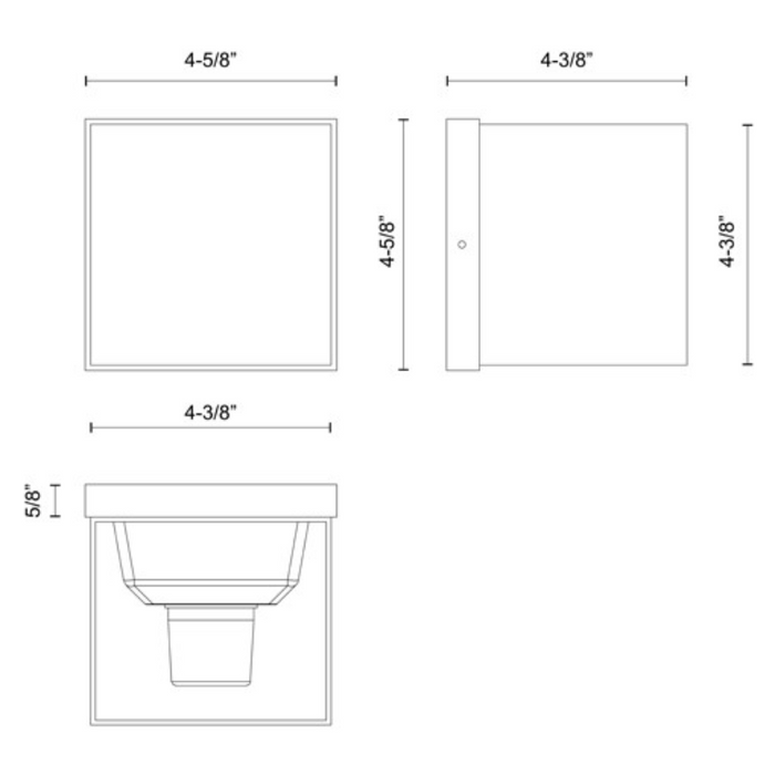 Kuzco EW39005 Rene 1-lt 5" LED Outdoor Wall Light