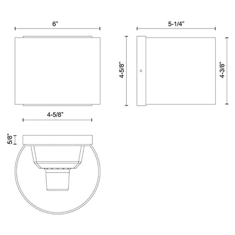 Kuzco EW39506 Rene 6" LED Outdoor Wall Sconce