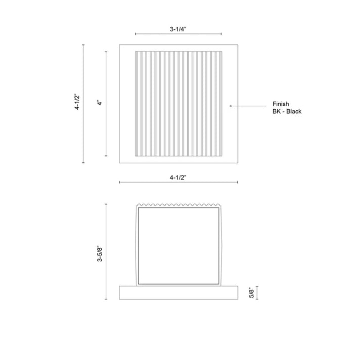 Kuzco EW4401 Mavis 4" Tall LED Outdoor Wall Sconce