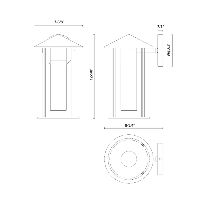 Alora Mood EW526312 Tenko 1-lt 13" Tall Outdoor Wall Sconce