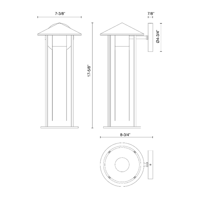 Alora Mood EW526318 Tenko 1-lt 18" Tall Outdoor Wall Sconce